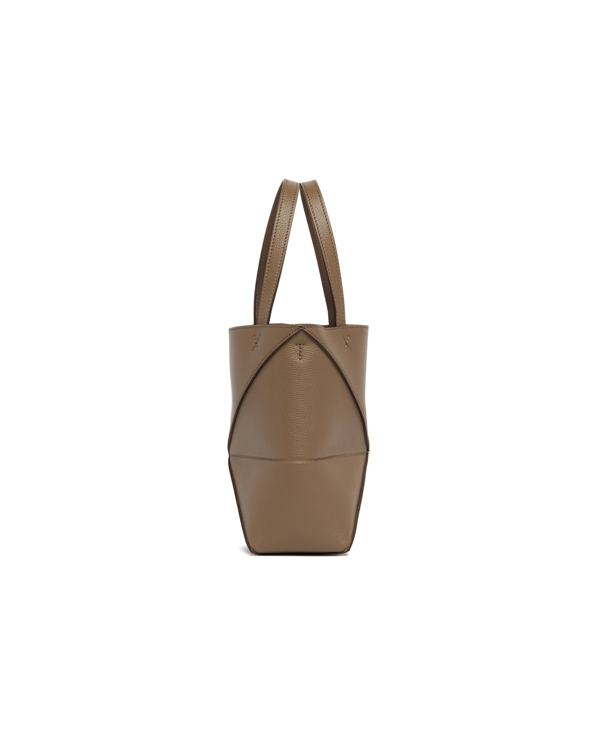 Beige Mini Puzzle Fold Tote Bag - 2