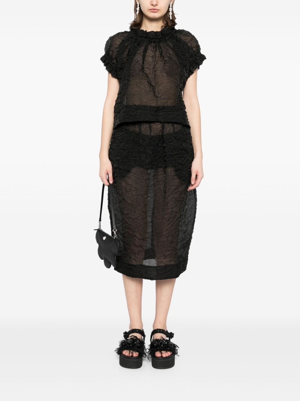 ruffle-waisted skirt - 2