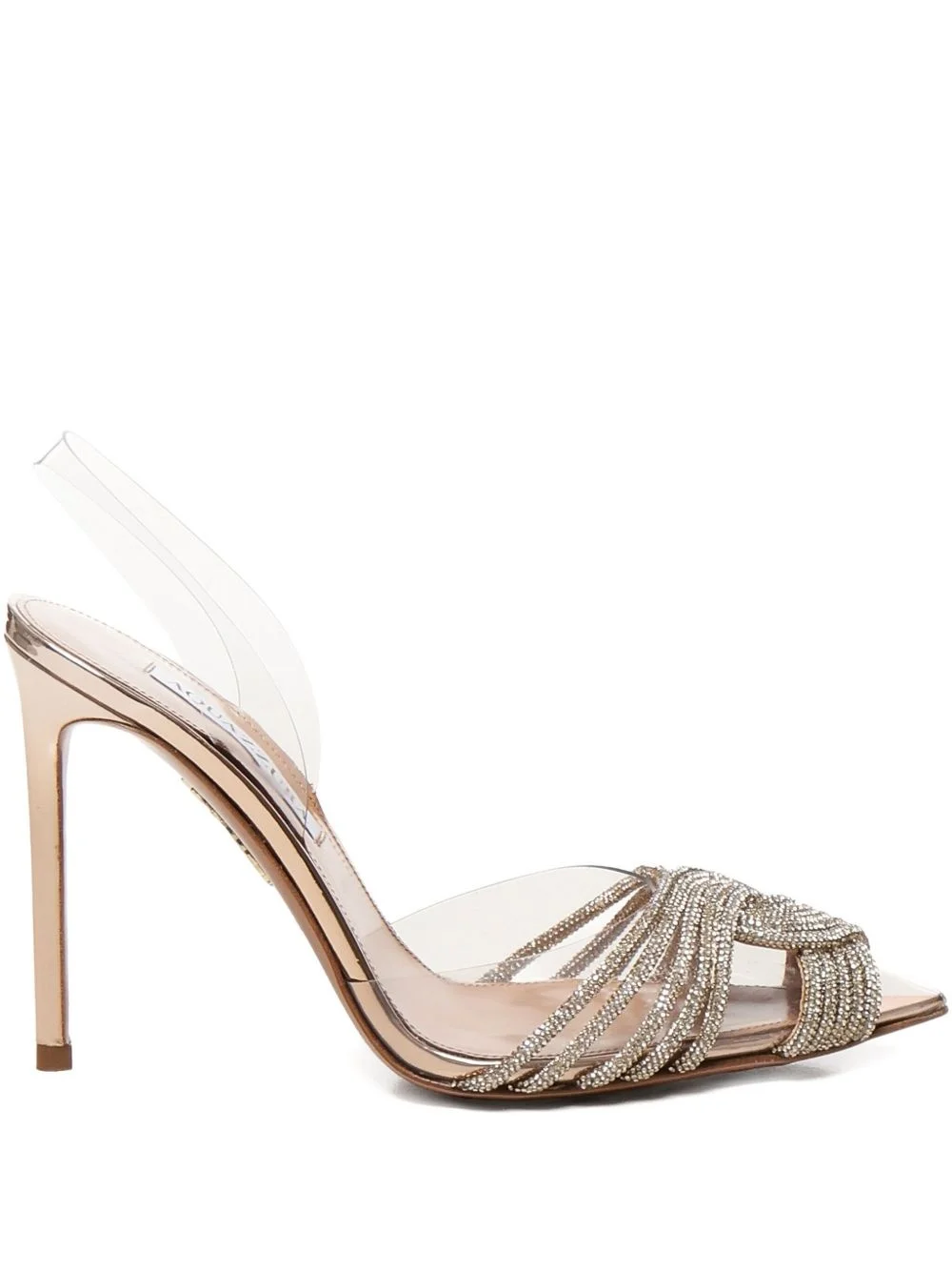 105mm Gatsby crystal-embellished slingback pumps - 1