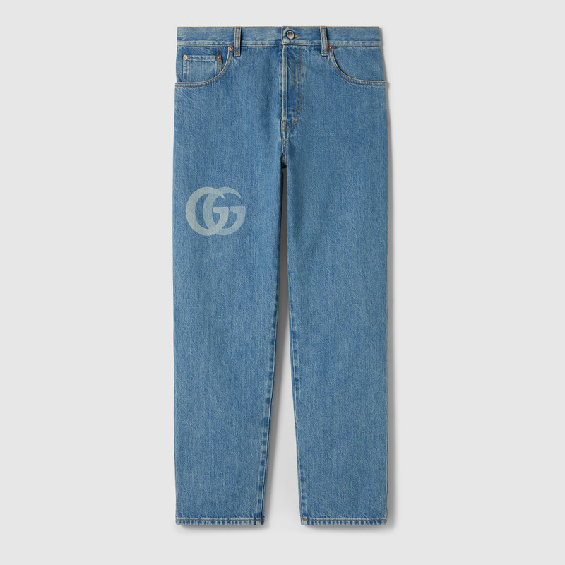 Lasered Double G denim pant 1