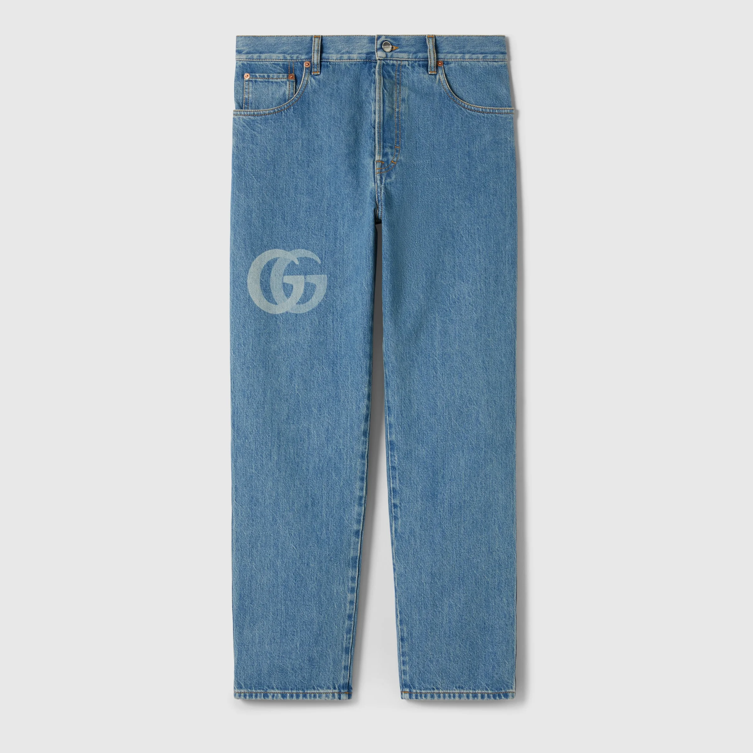 Lasered Double G denim pant - 1