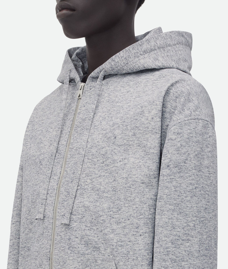 Printed Leather Jersey Hoodie 5