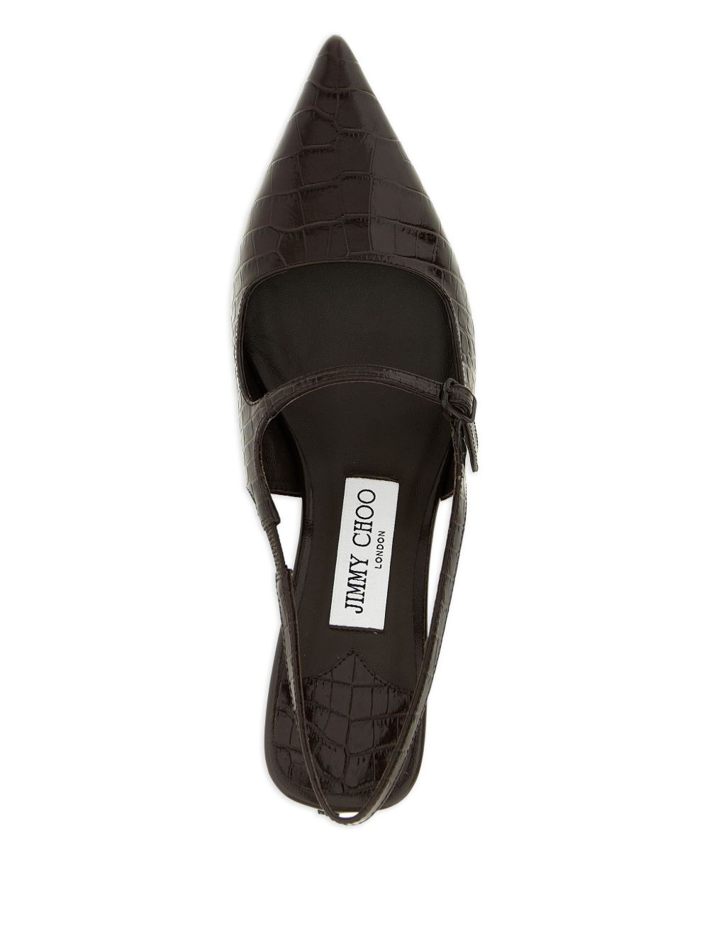 45mm crocodile-embossed slingback pumps - 4
