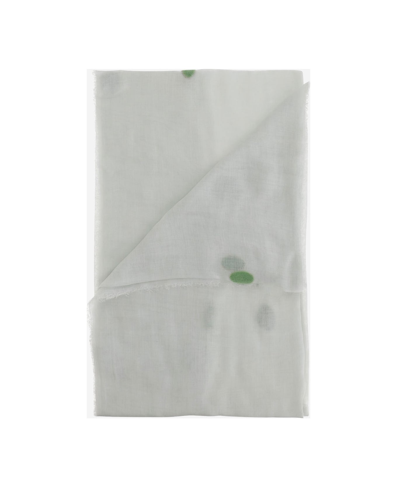New Bonghino Silk Blend Scarf With Polka Dot Pattern - 3