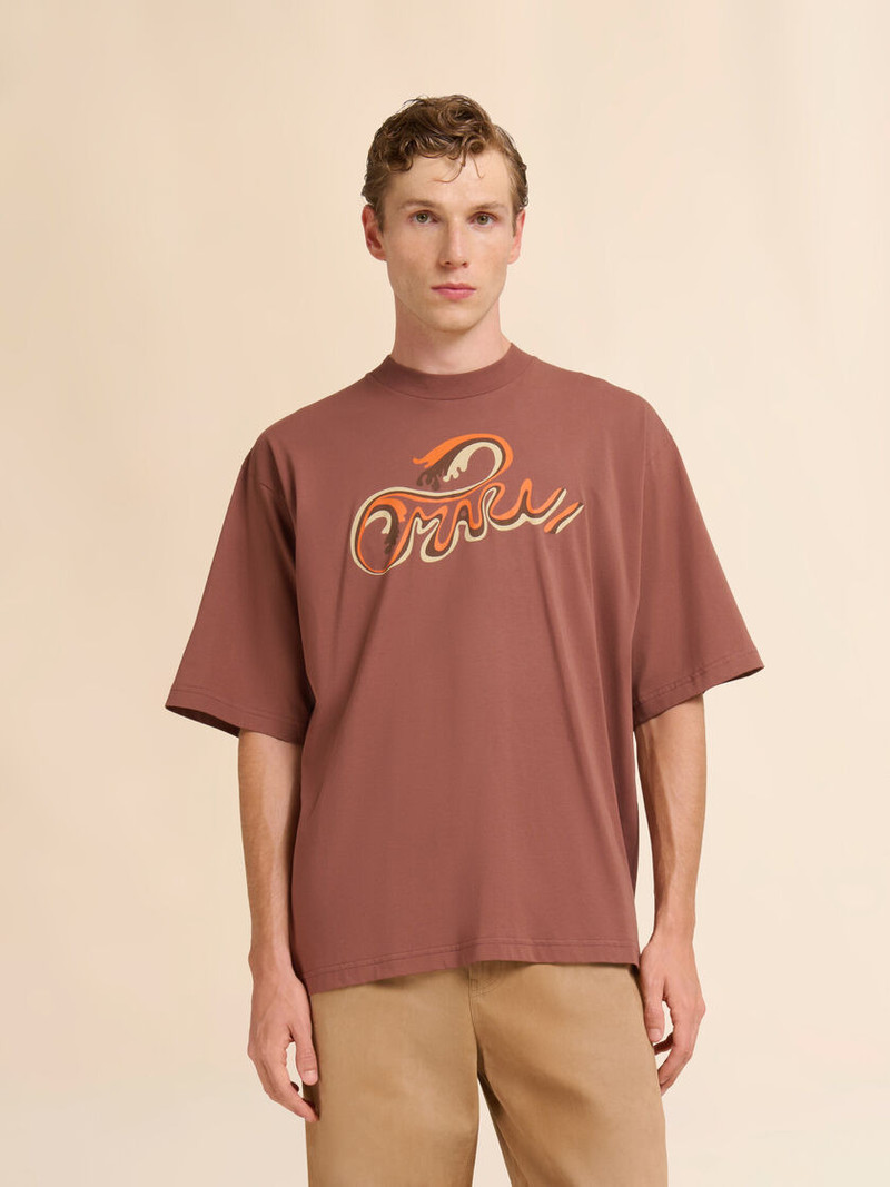 Marni WHITE COTTON T-SHIRT WITH MARNI WAVE PRINT outlook