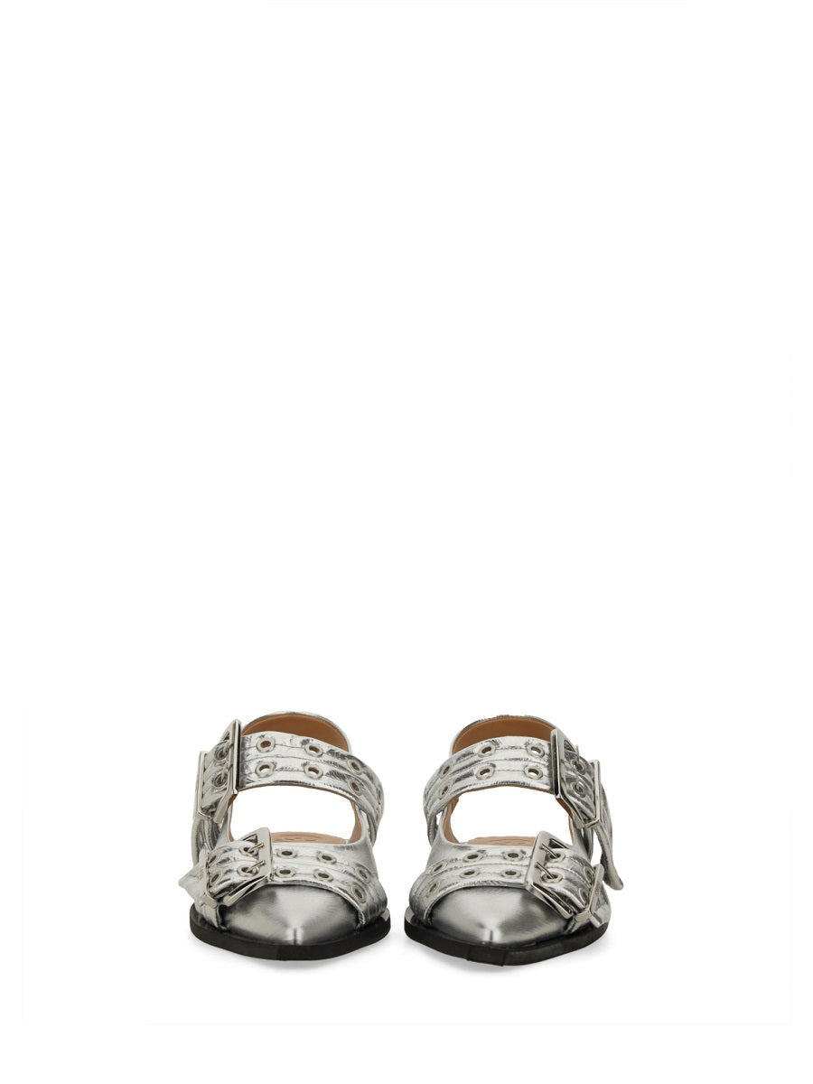 Ganni Women Ballerina With Buckle - 5