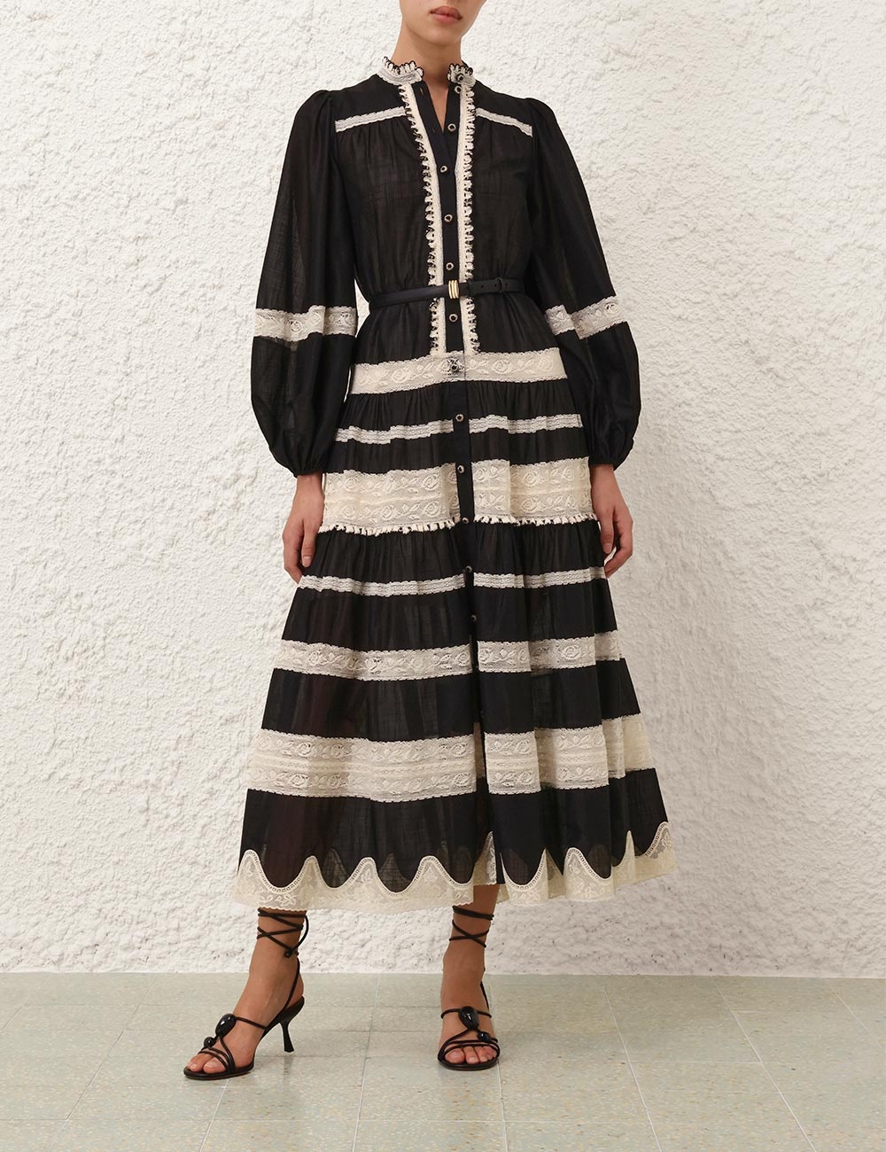 RHIANNON LACE BILLOW DRESS - 8
