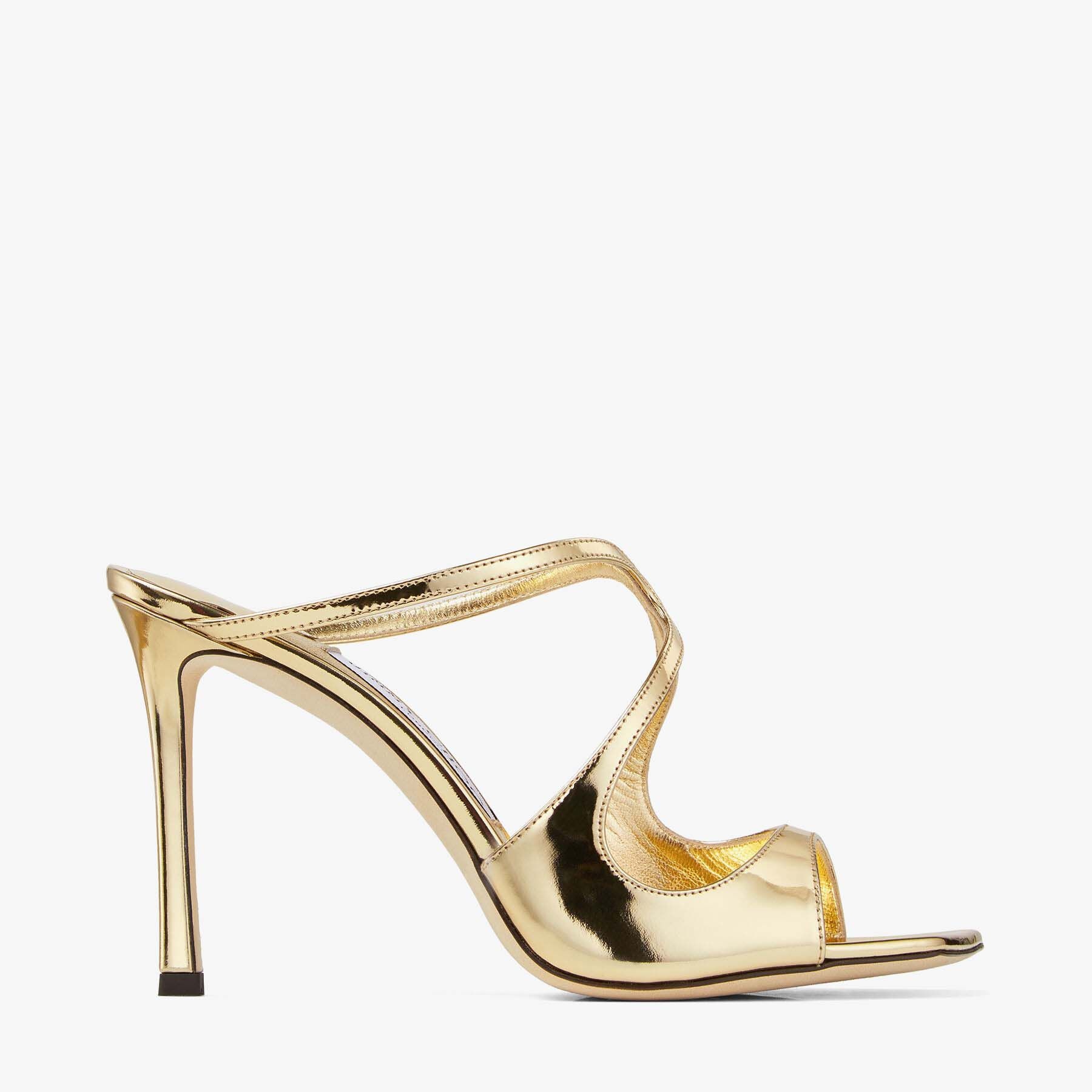 Anise 95
Gold Liquid Metal Leather Mules - 1