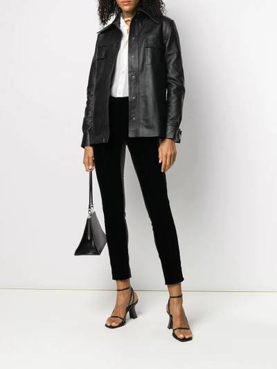 Haider Ackermann velvet/leather contrast trousers outlook