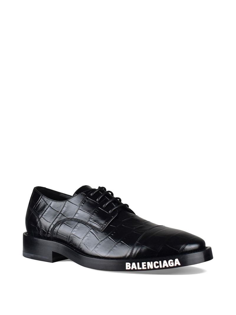 BALENCIAGA crocodile print derby outlook