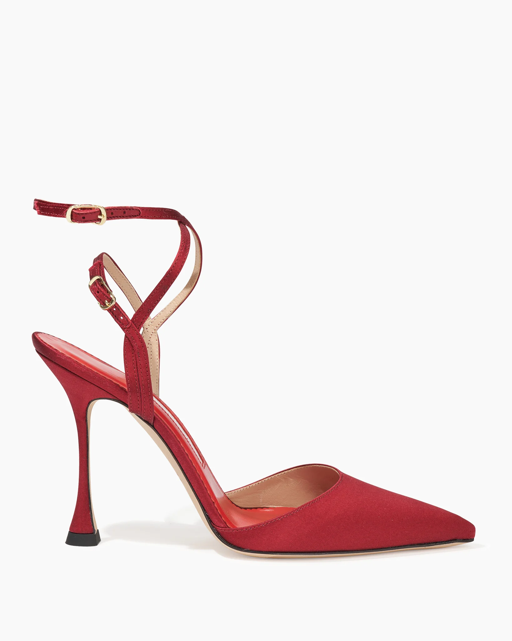 Satin Strappy Pumps - 1