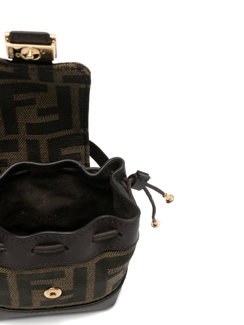 FENDI Fendi Nano Backpack Patterned Charm outlook