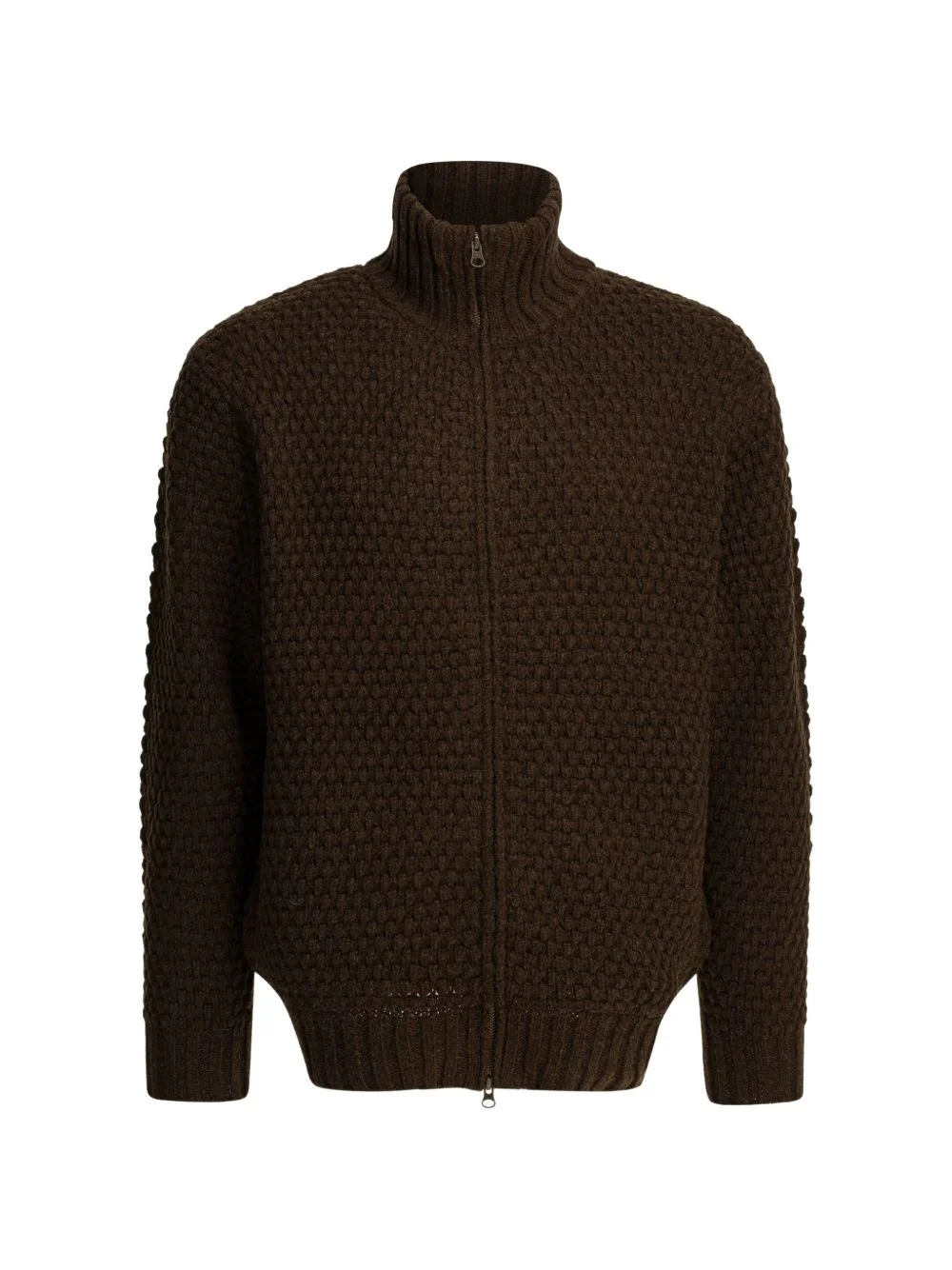 zip high-neck cardigan - 1