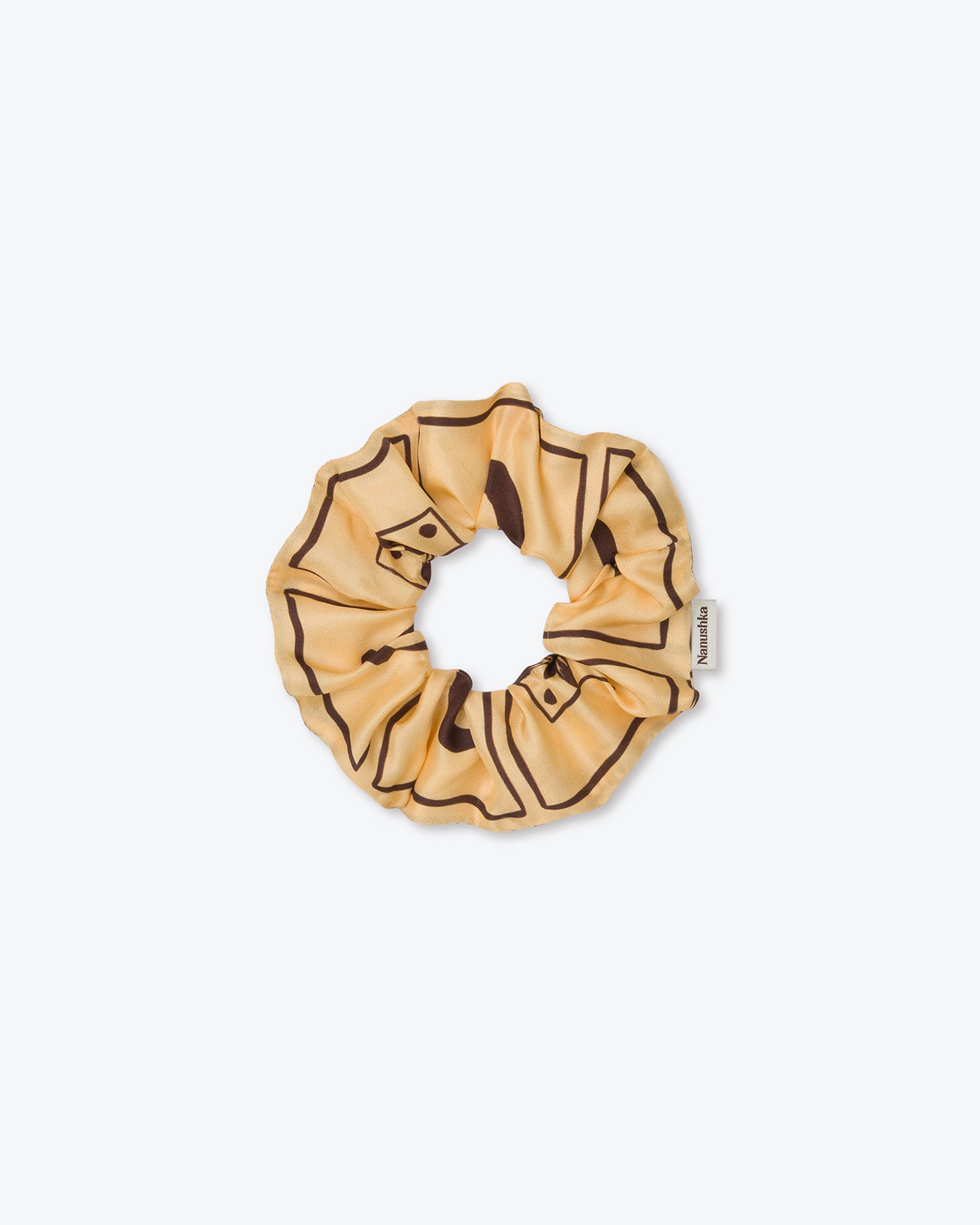 LOU - Printed silk-twill scrunchie - Totem - 1