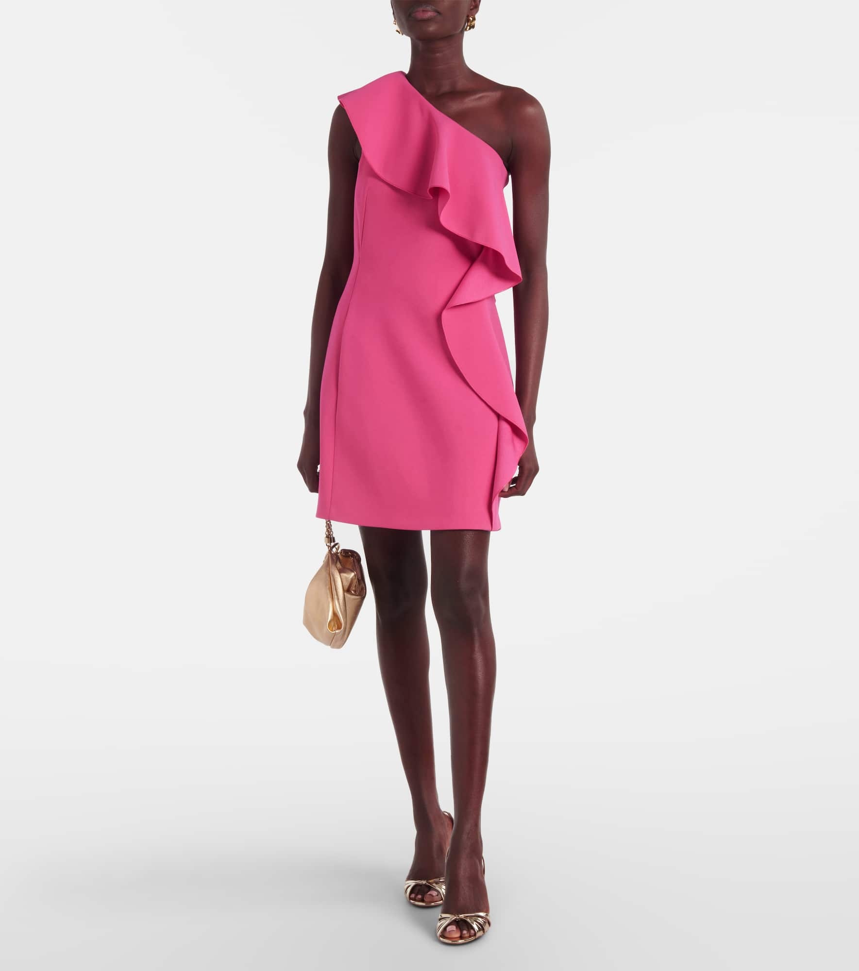 Giacomo ruffled sable minidress - 2