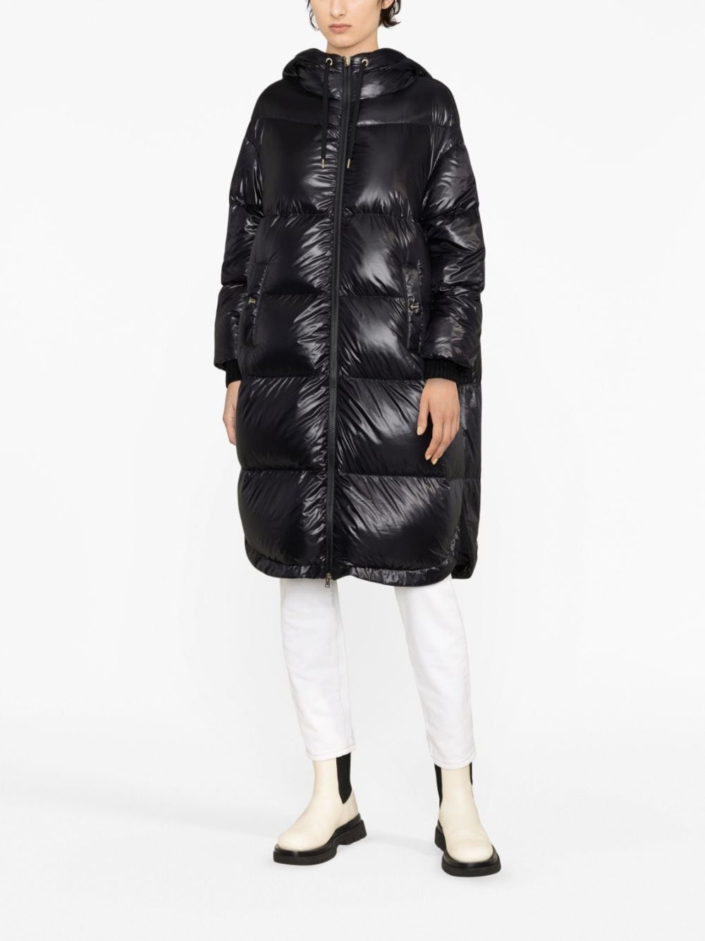 hooded puffer coat - 2