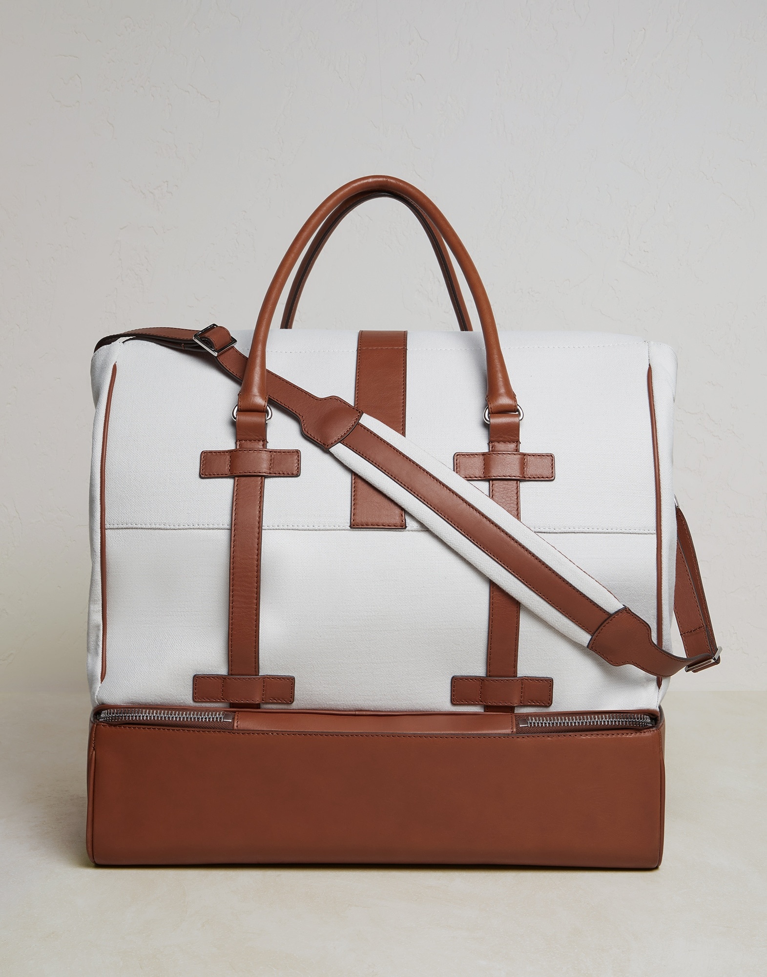 Canvas and vintage calfskin soccer bag - 2