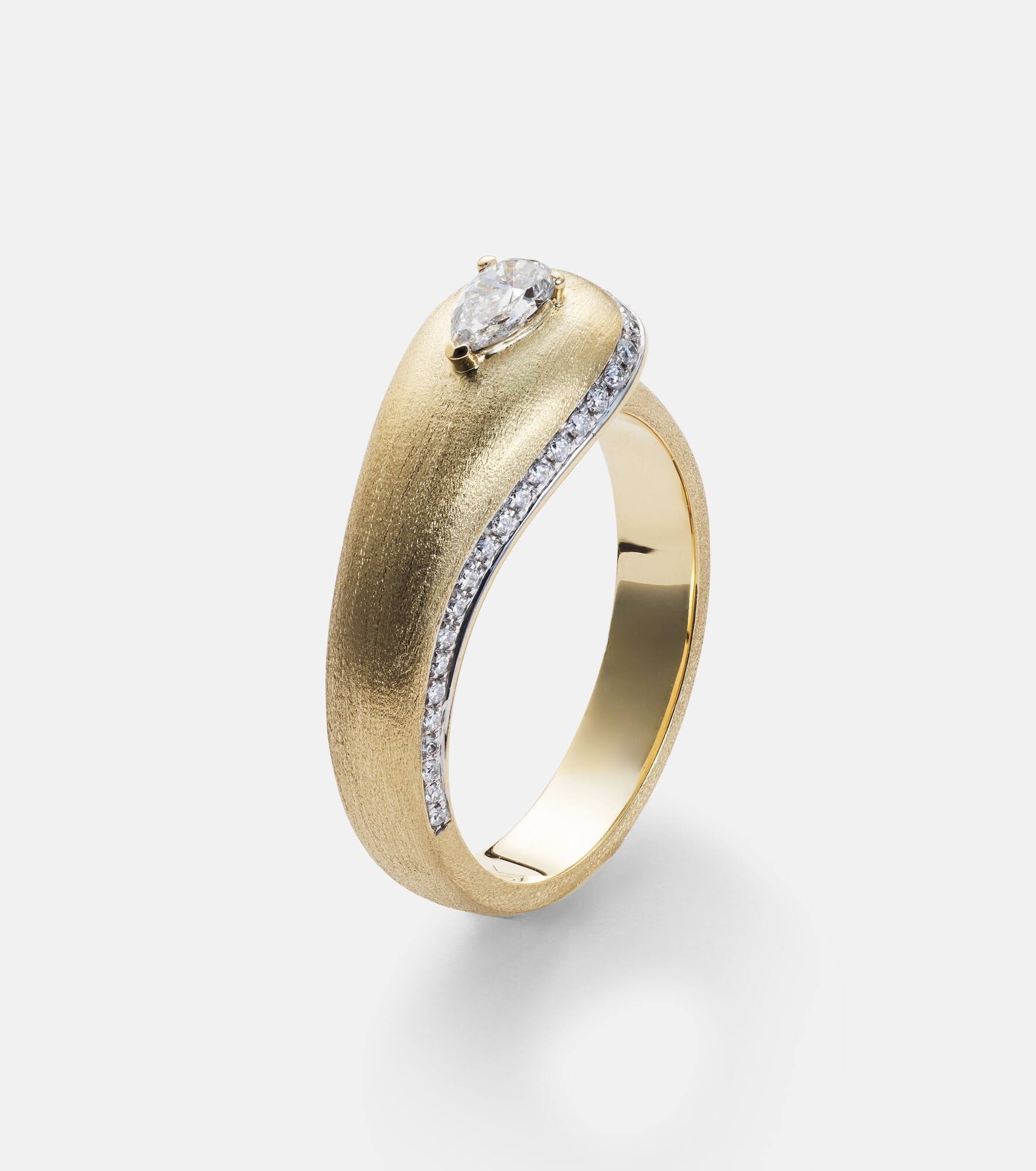 Prestige 18kt gold ring with diamonds - 4