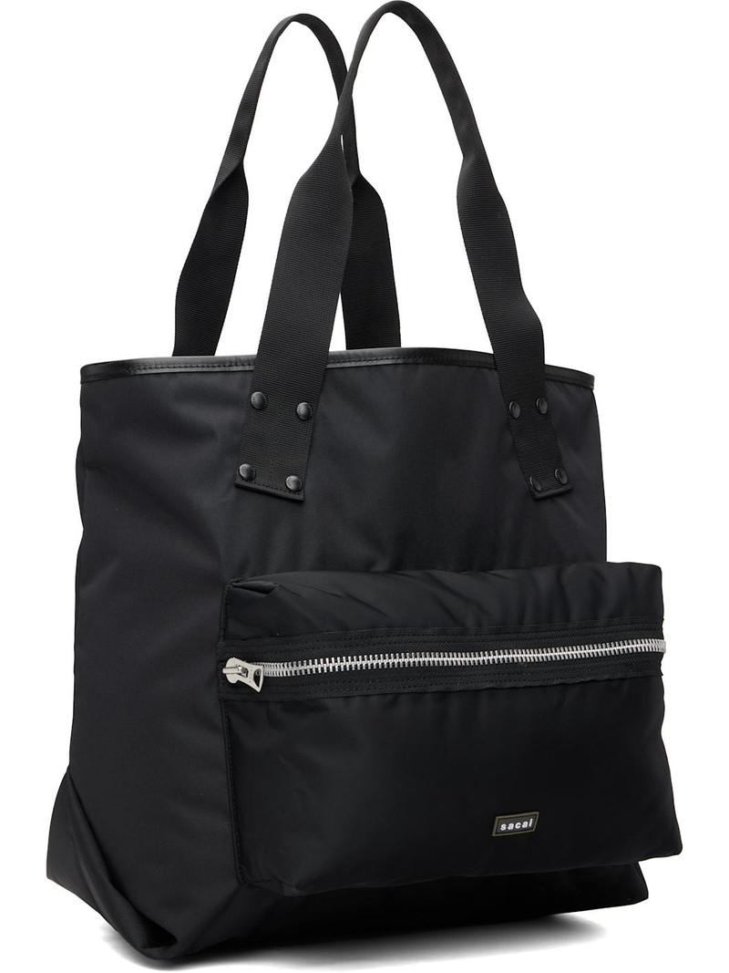 sacai Black Large Pocket Tote outlook