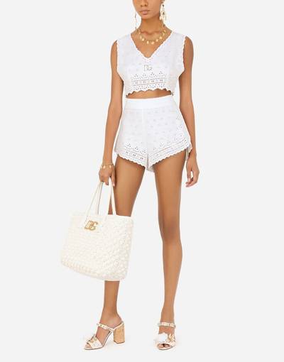 Dolce & Gabbana Embroidered linen shorts outlook