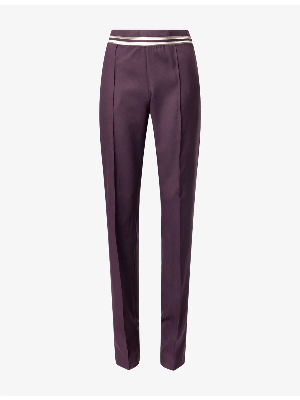 Mesh-Panel Straight-Leg Crepe Trousers - 1