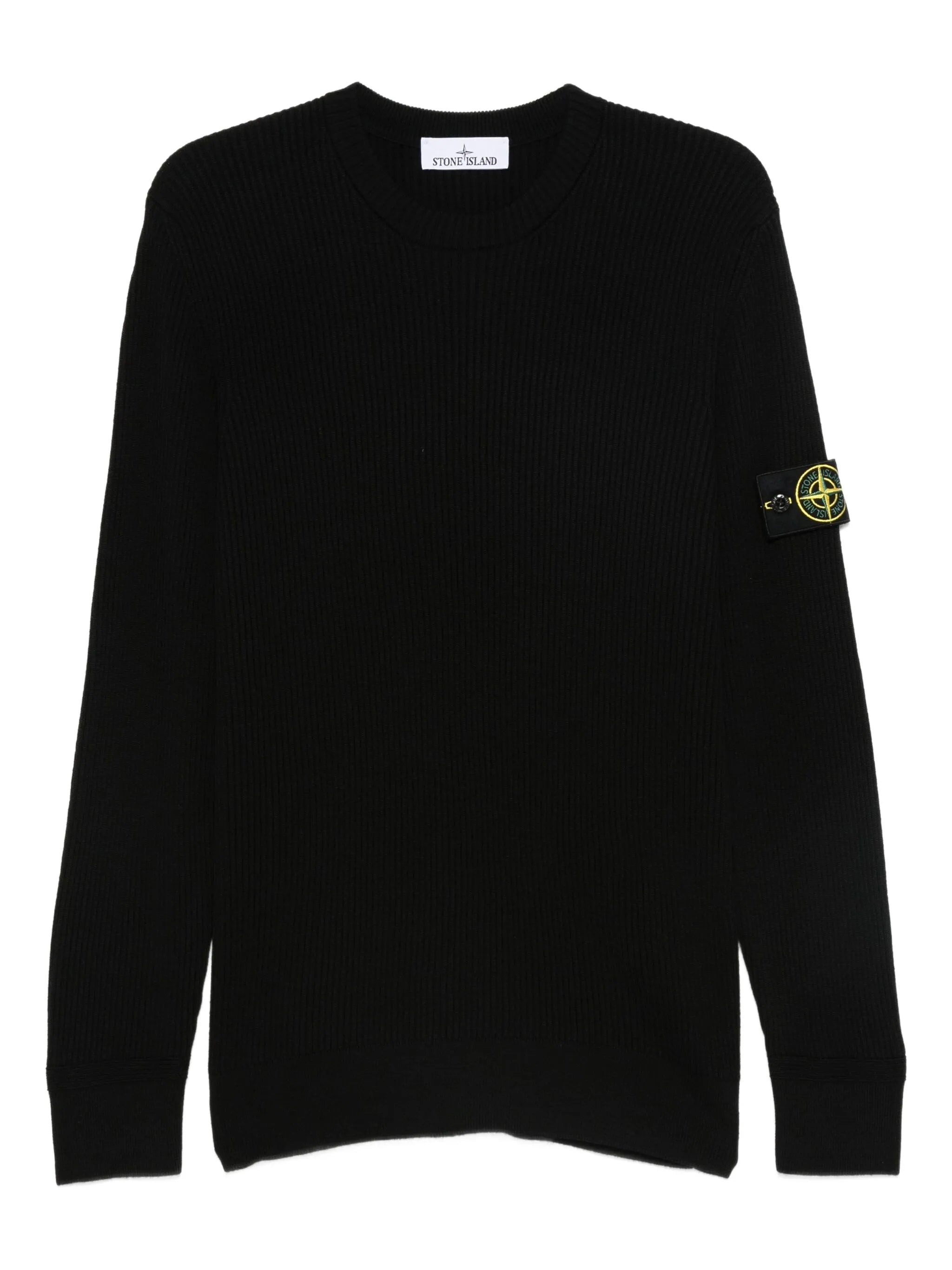 Stone Island Ribbed-knit Logo-patch Sweater - 1