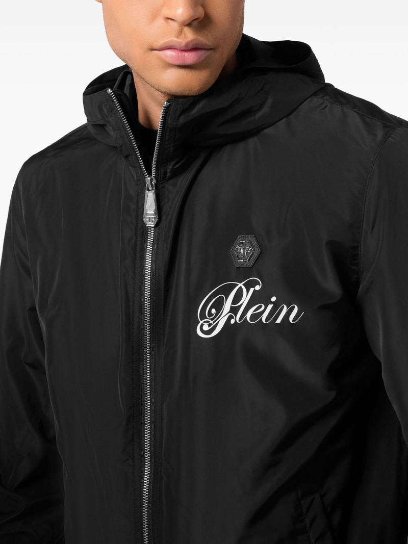 hooded logo-print windbreaker 3