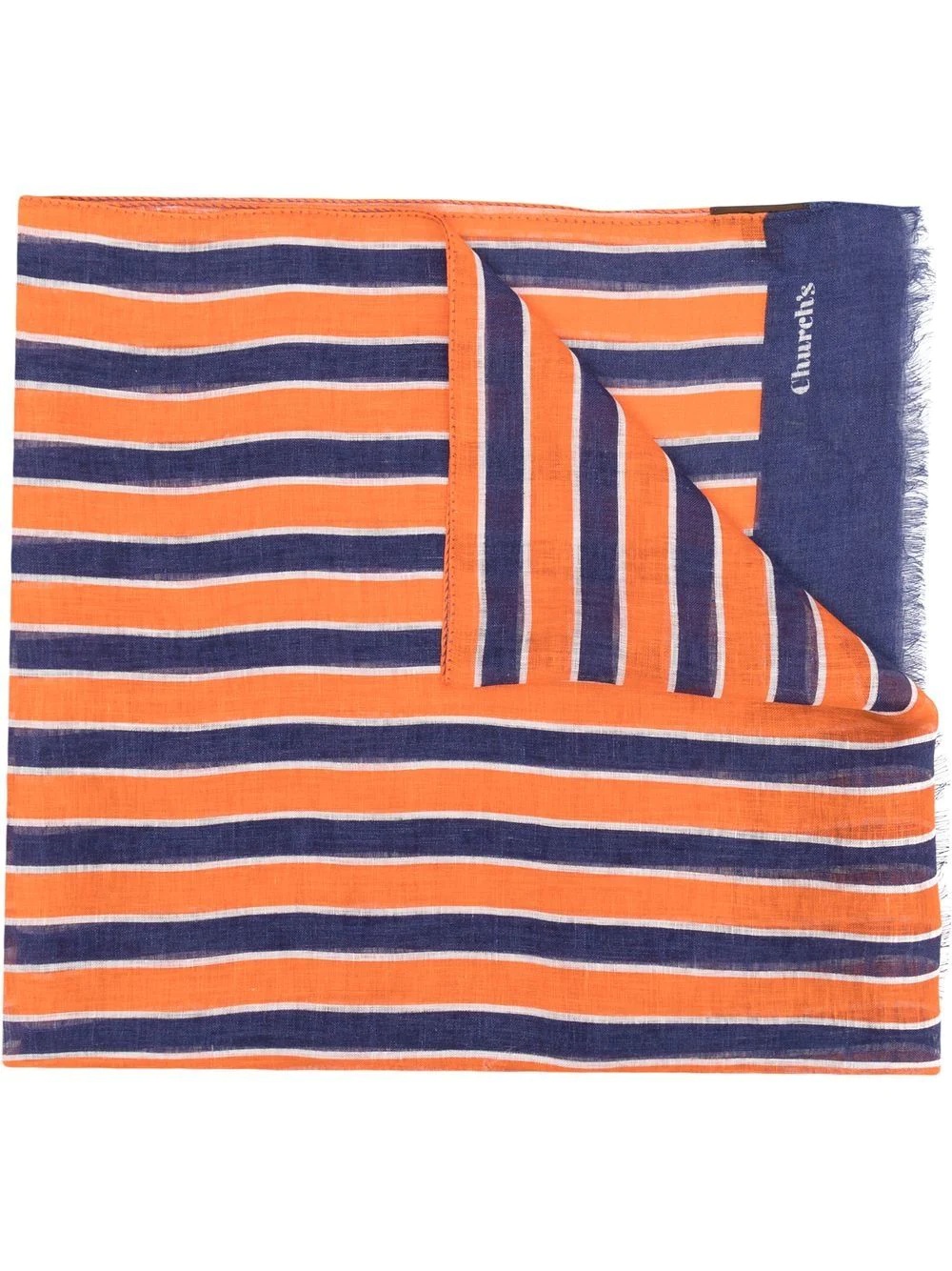 striped linen scarf - 1
