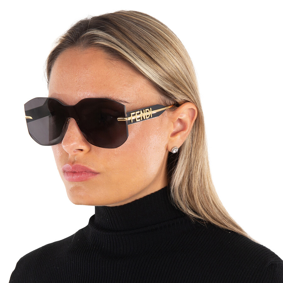 Fendi Grey Shield Ladies Sunglasses FE40067U 30A 00 - 2