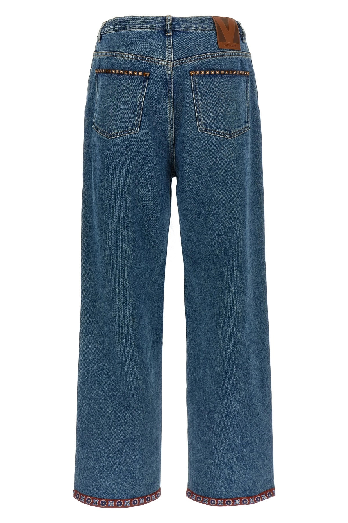 Valentino Garavani floral insert jeans - 2