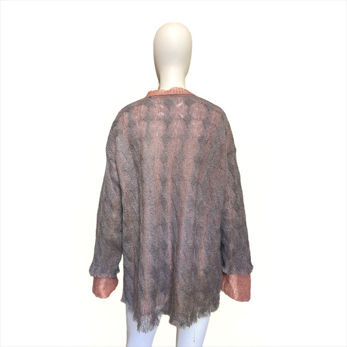 Maison Margiela FW17 oversized double mohair grunge open knit sweater - 6