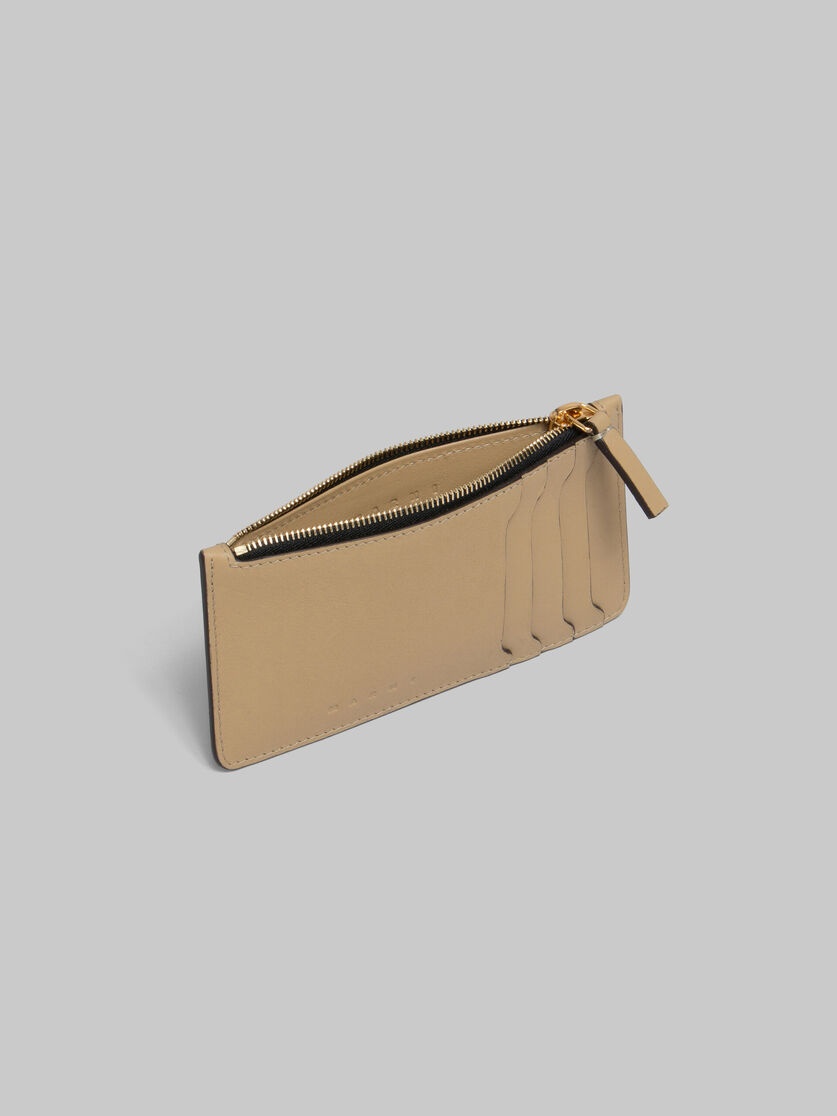 BEIGE LEATHER CARD CASE - 2