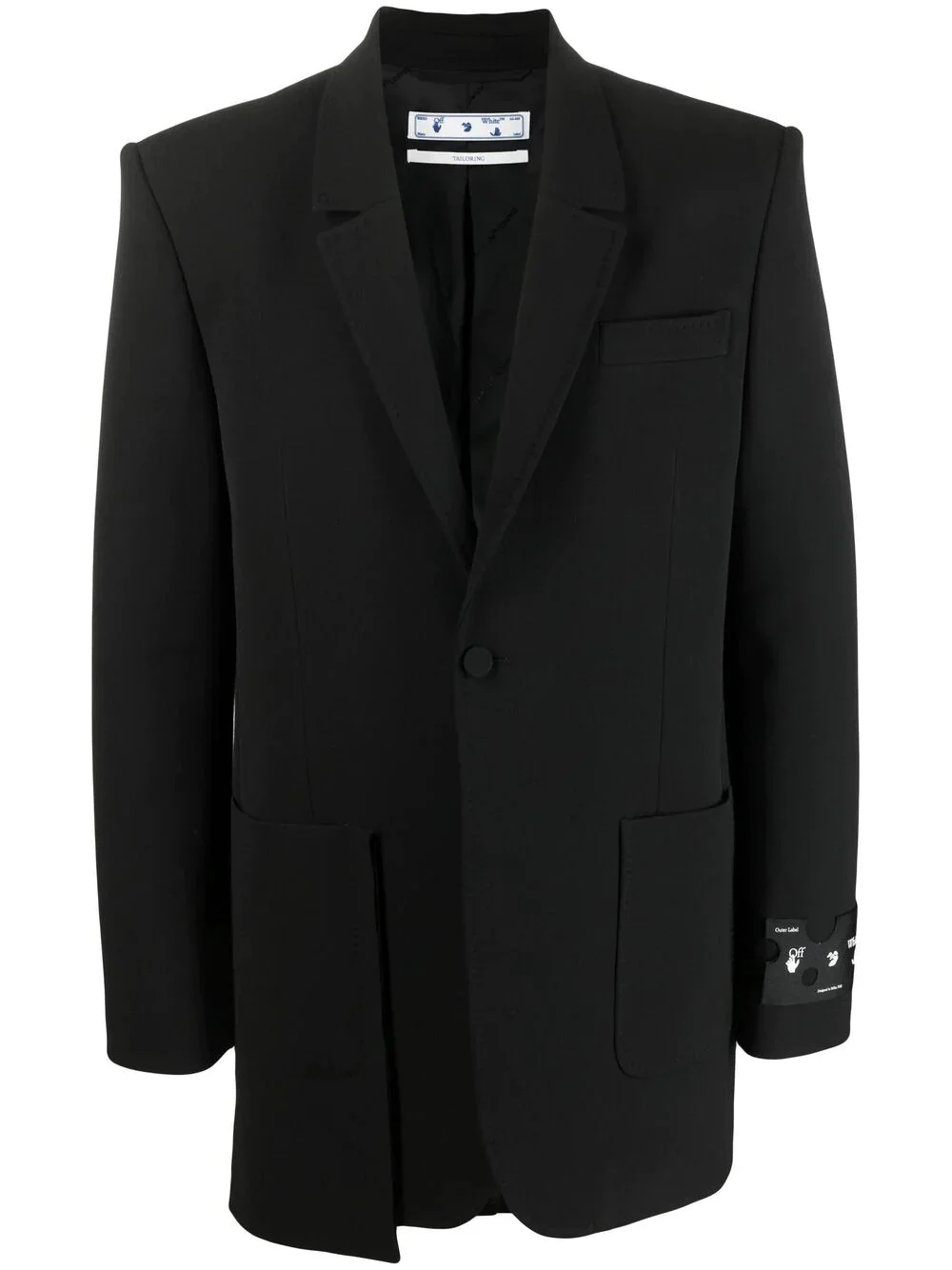 pocket-detail blazer - 1