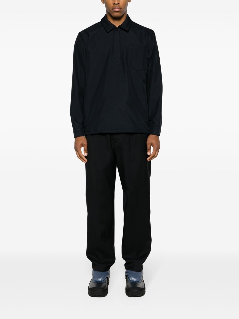 high-waist virgin wool tapered trousers - 2