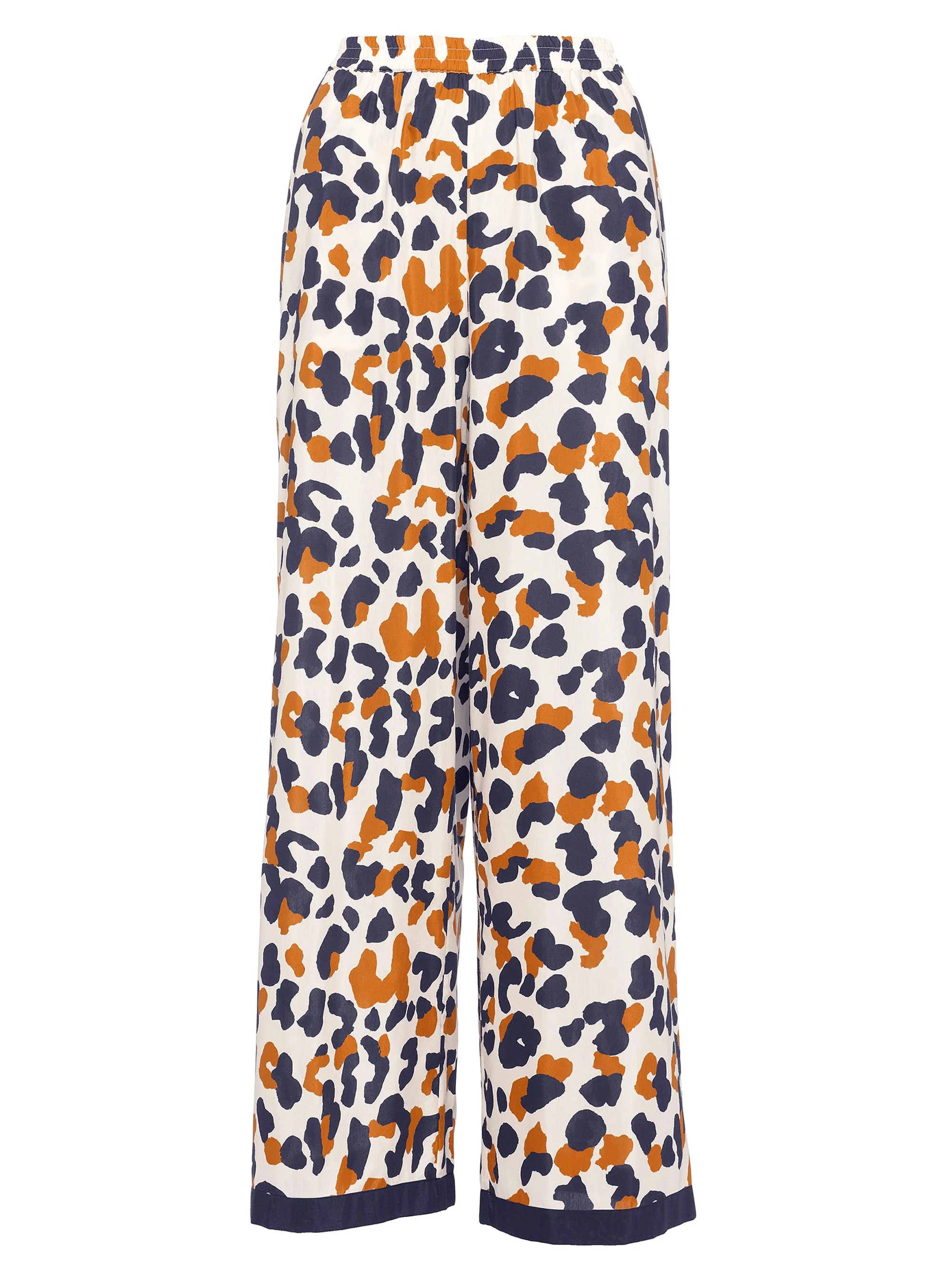 Women's Capitaine Graphic Print Wide-Leg Trousers - Sable Fin - 1