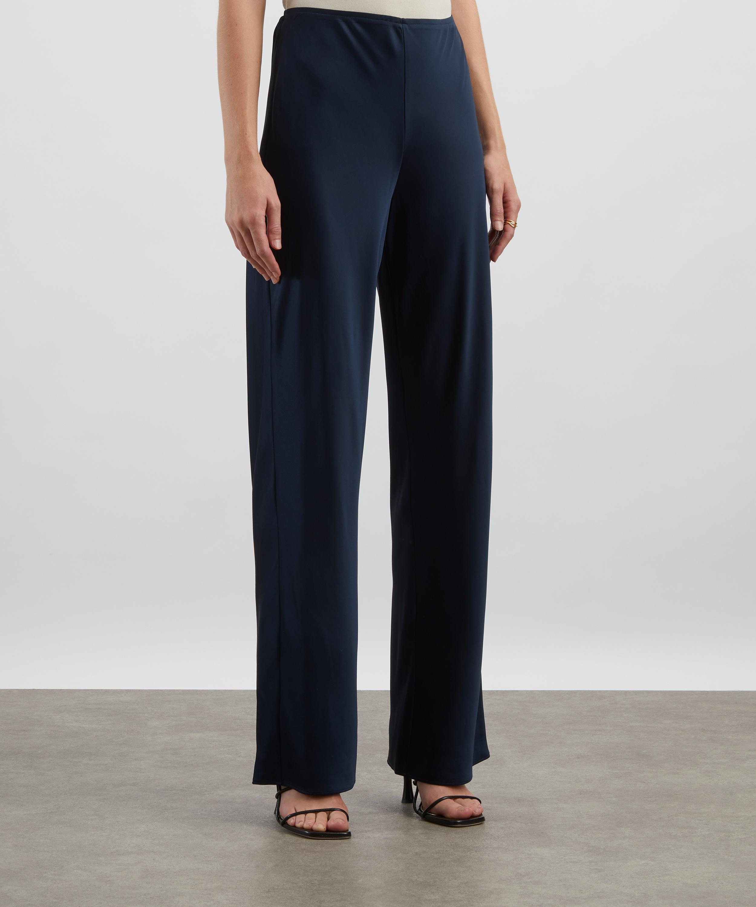 Gale Midnight Satin Mis-Rise Bias Trousers - 3