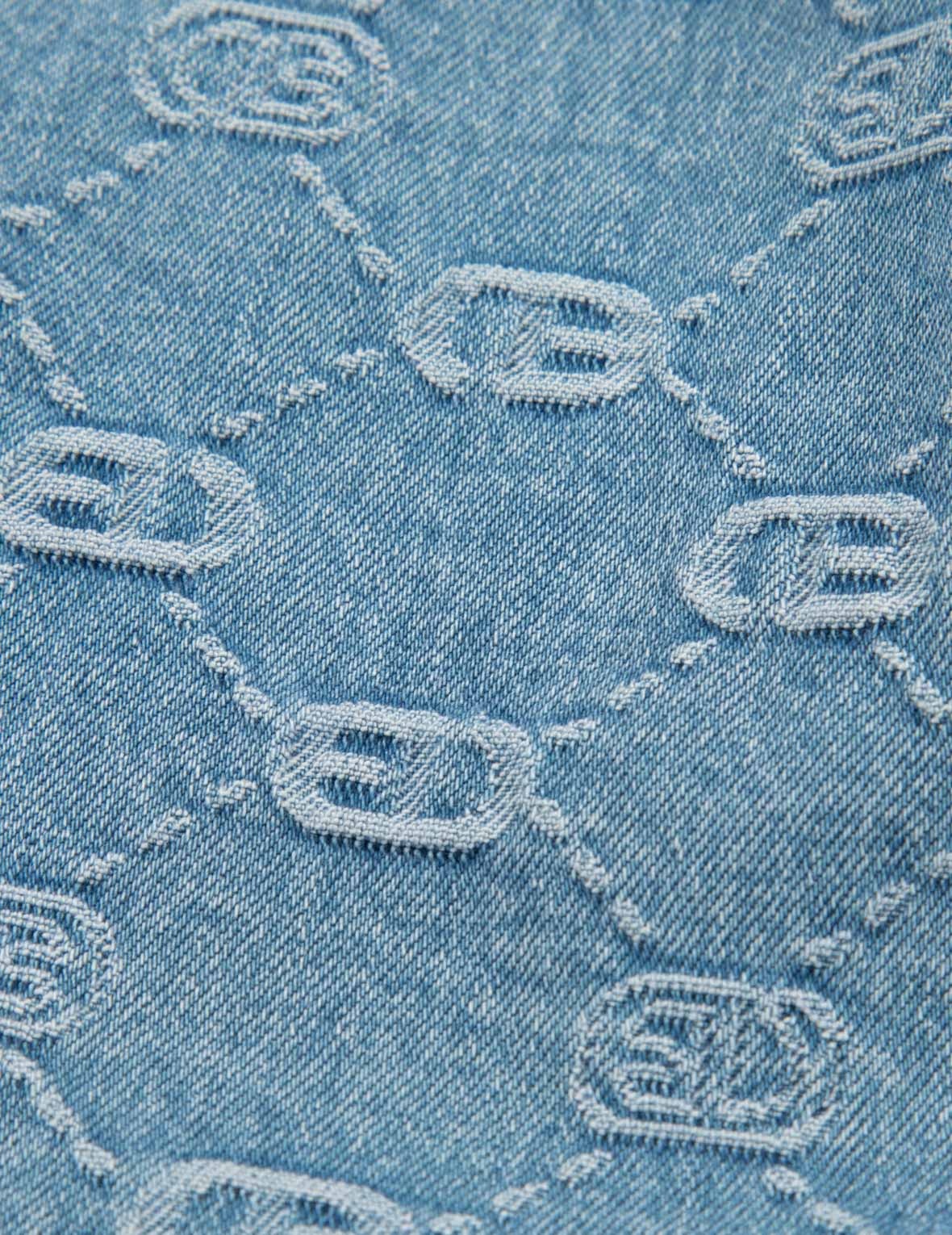 ALLOVER LOGO JACQUARD FASHION FIT DENIM DRESS - 8