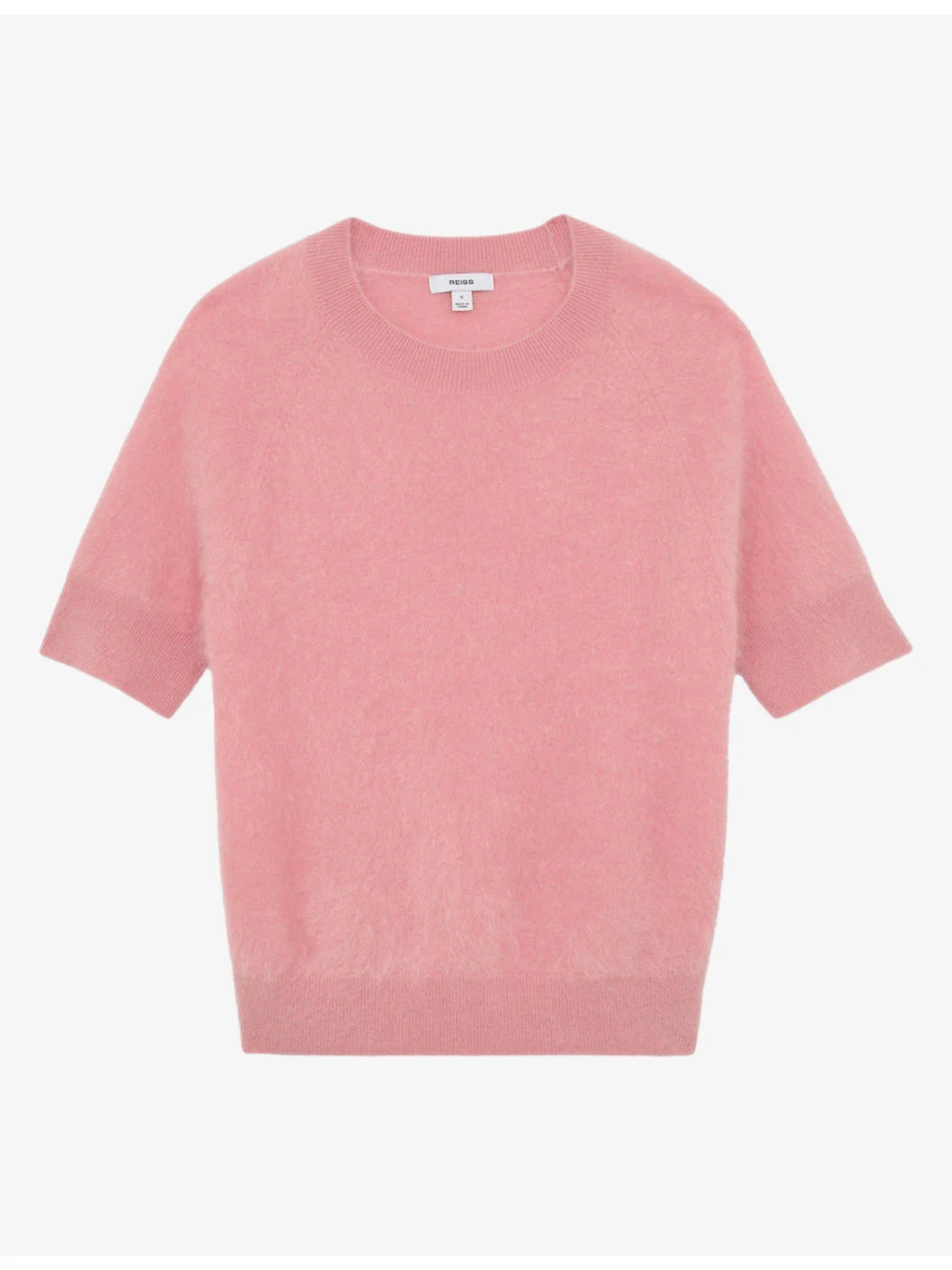 Julia Short-Sleeve Brushed-Cashmere T-Shirt - 1