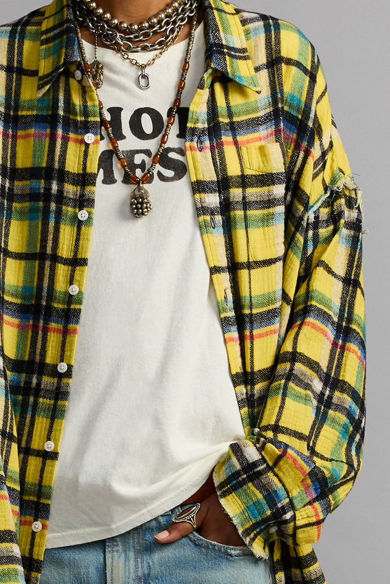 SHREDDED SEAM DROP NECK SHIRT 3