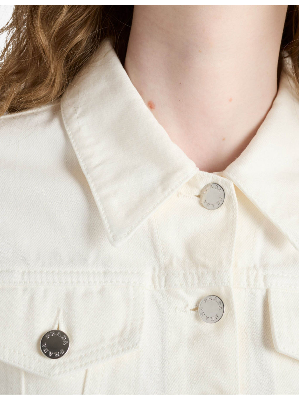 Branded-Patch Cropped Denim Jacket - 6