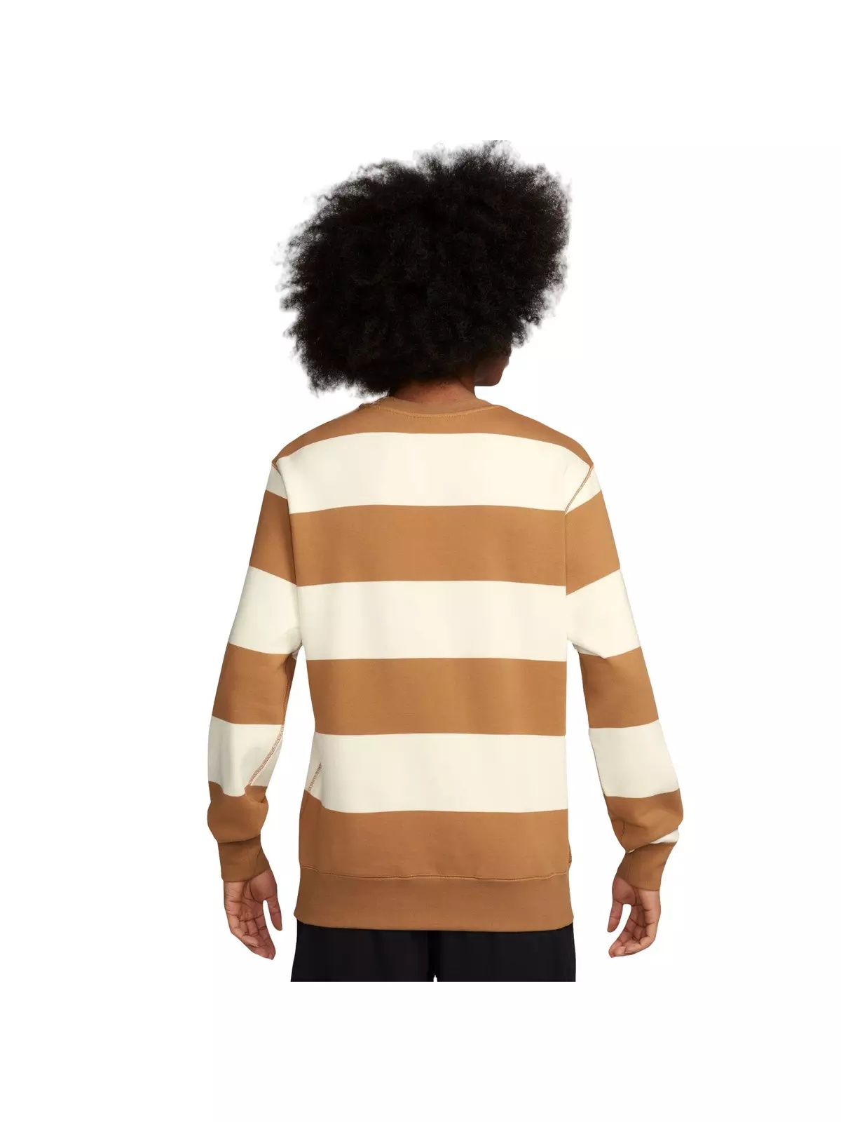 Men's Club Stripe Heavyweight French Terry Crew - Flax - 2
