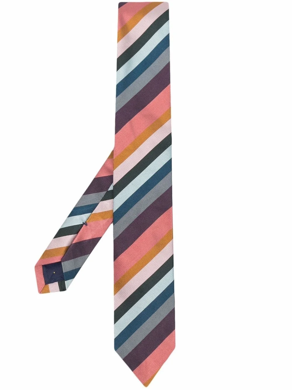 diagonal-stripe silk tie - 1