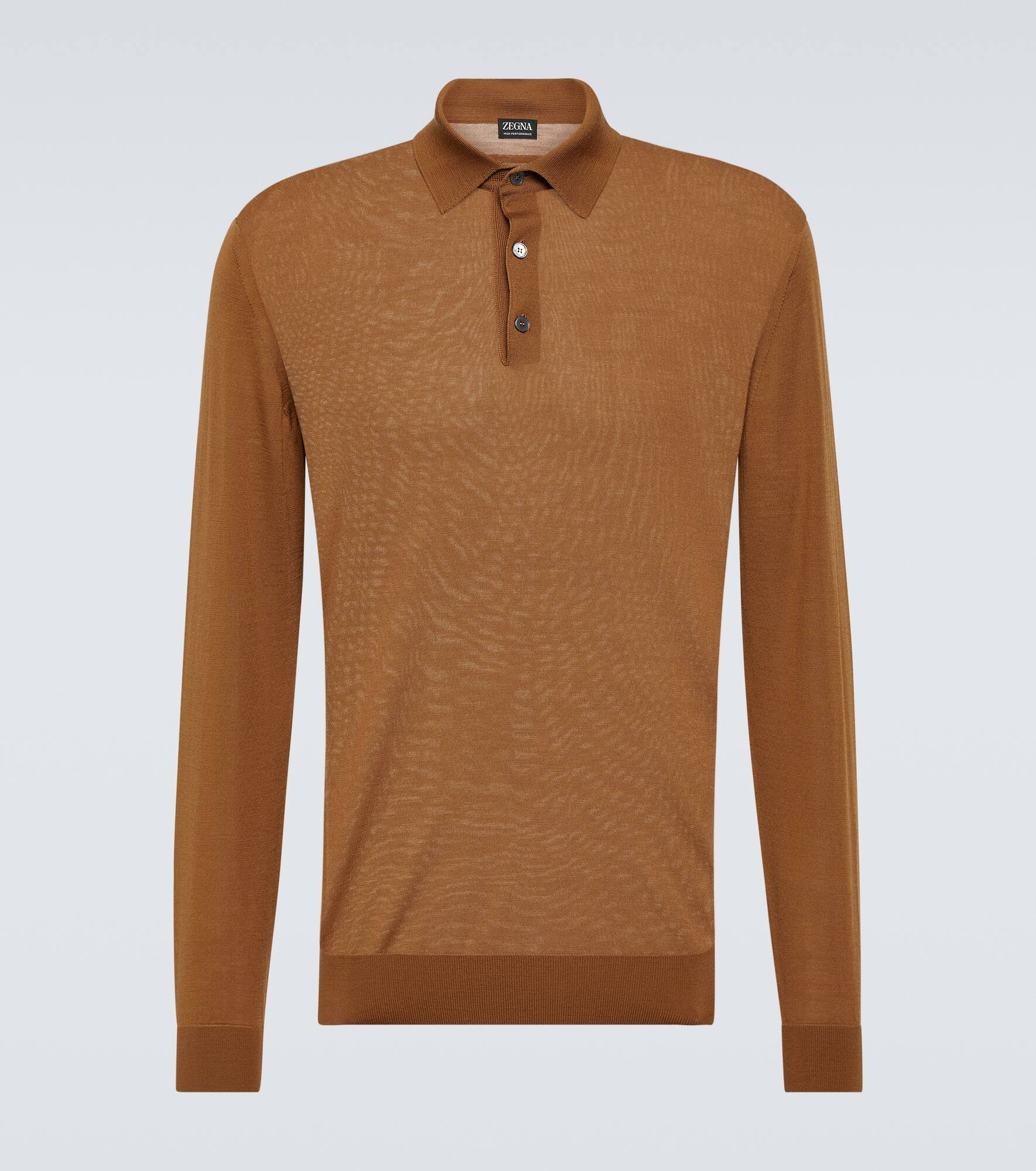 Wool polo sweater - 1