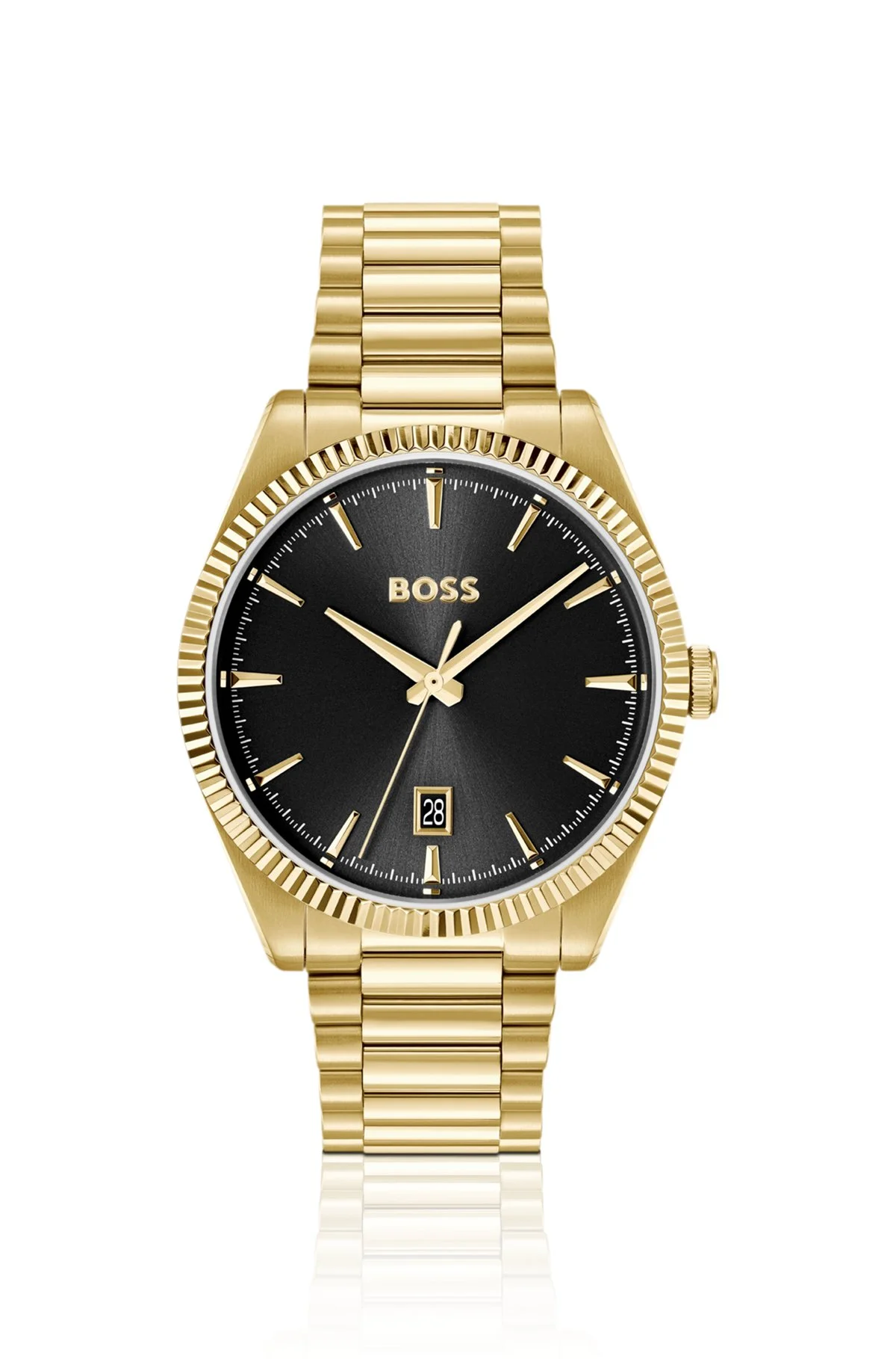 CHESWICK GOLD-TONE WATCH WITH FLUTED BEZEL - 1