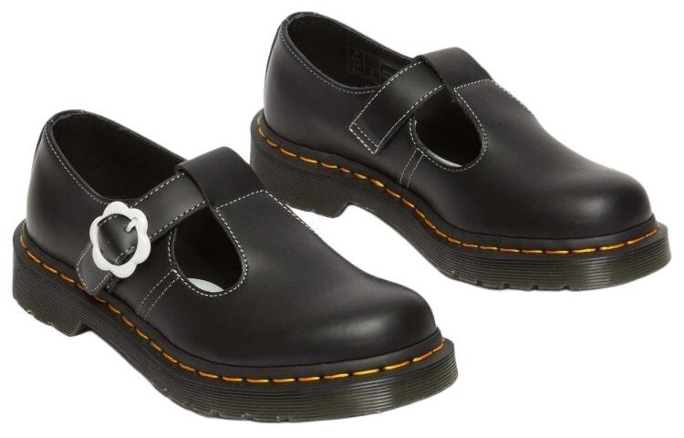 (WMNS) Dr. Martens Polley Smooth Leather Mary Janes 'Black' 31687001 - 3