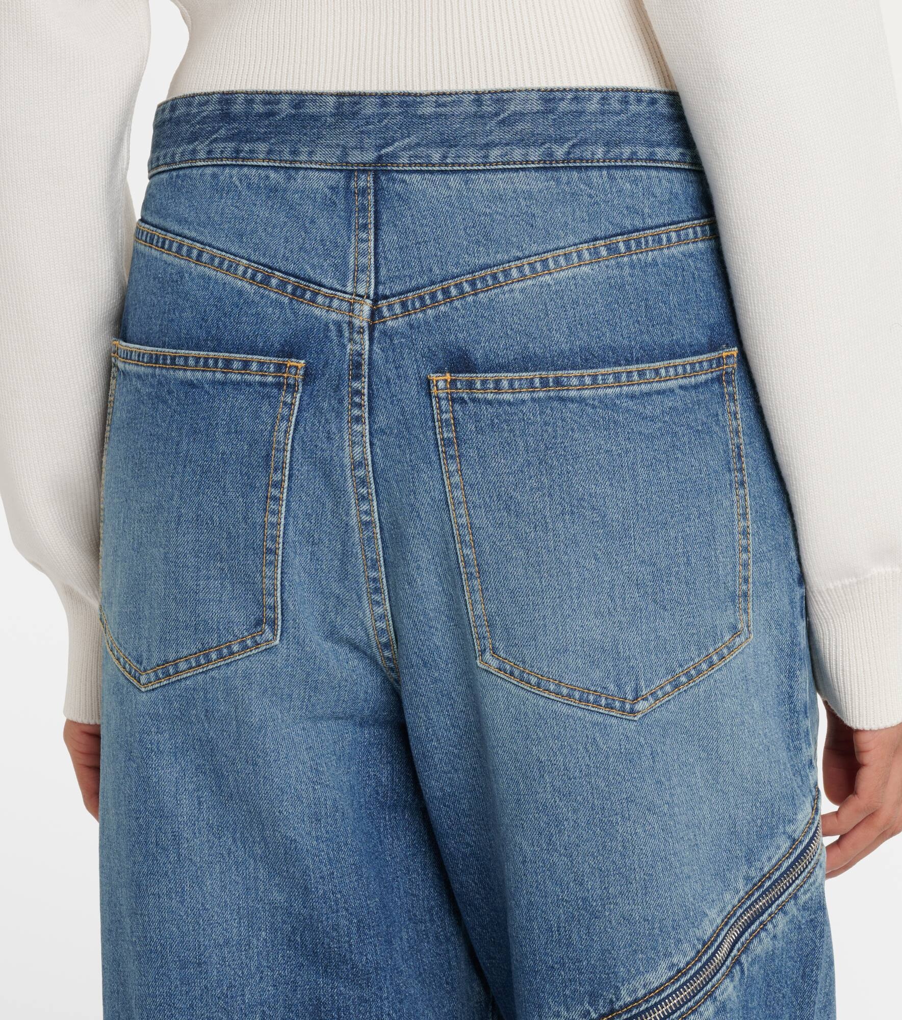 Zip-up wide-leg jeans - 6