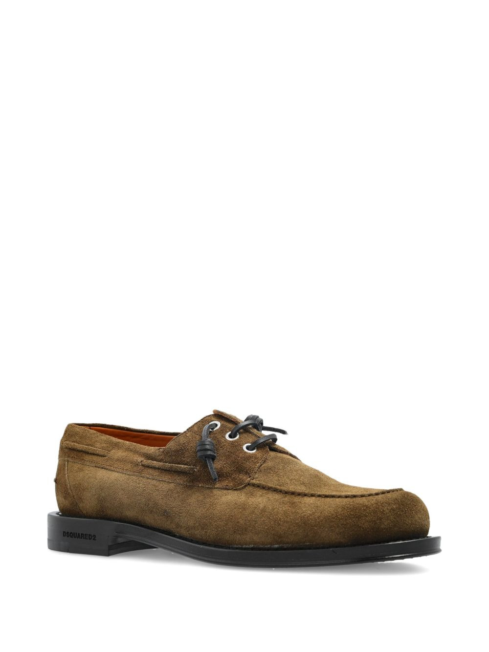 lace-up suede derby shoes - 2