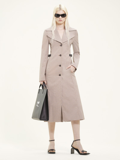 courrèges MAXI COLLAR CHECKED WOOL
 LONG COAT outlook