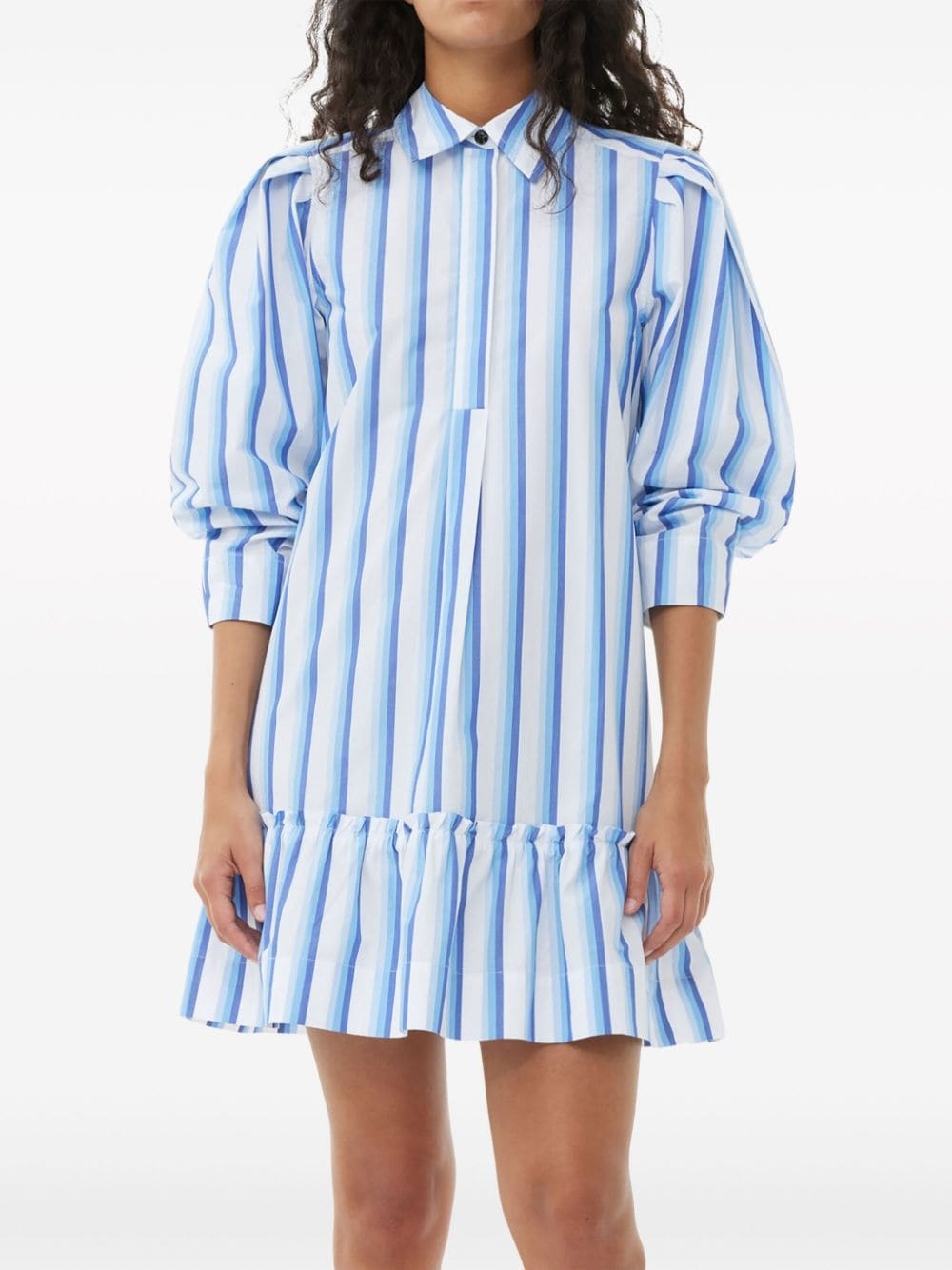 striped organic cotton shirtdress - 5