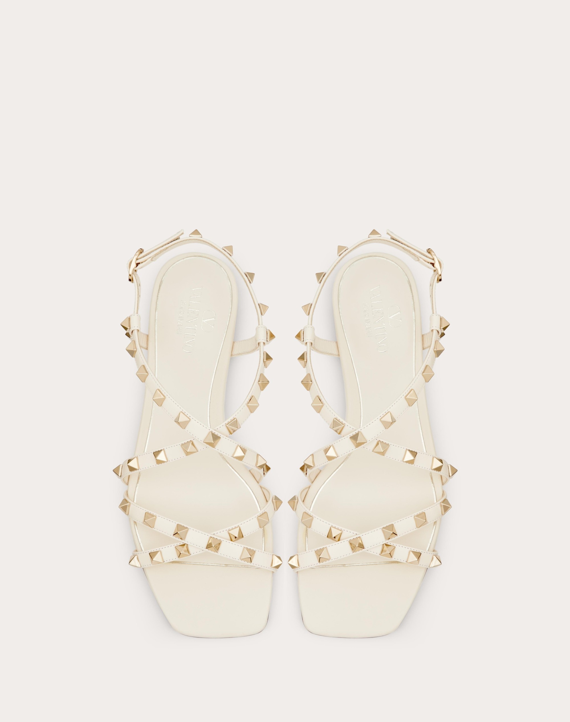 CALFSKIN ROCKSTUD SANDAL WITH STRAPS - 4